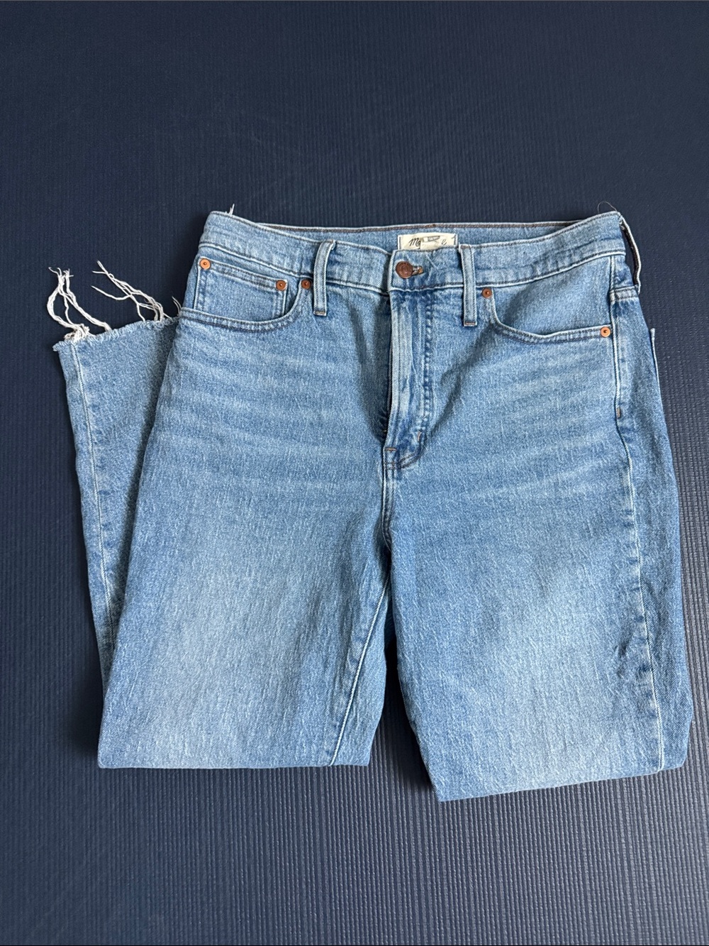 Madewell Mid-Wash Straight Jeans for Women